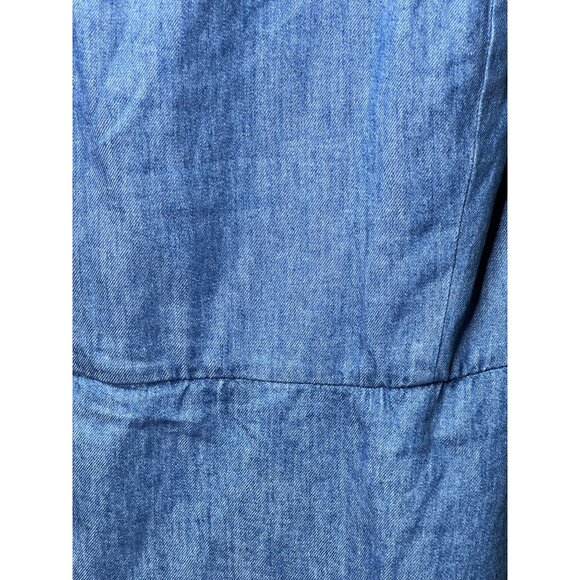 NWT Old Navy 3X Sleeveless Denim Mini Dress Blue Cotton Pockets Adj Straps - Picture 12 of 16